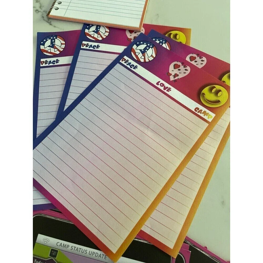 Assortment of 45 sheets of camp stationary